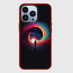 Чехол для iPhone 13 Pro На пути к новым мирам, цвет: 3D-красный
