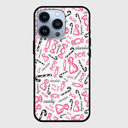 Чехол для iPhone 13 Pro Сладкая жизнь в розовом цвете, цвет: 3D-черный