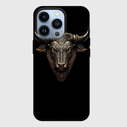 Чехол для iPhone 13 Pro Золотой Бык, цвет: 3D-черный