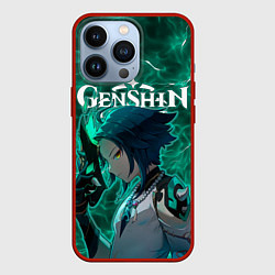 Чехол для iPhone 13 Pro Сяо на фоне воздушных частиц, цвет: 3D-красный