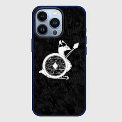 Чехол для iPhone 13 Pro Вооруженный гусь воин викинг, цвет: 3D-тёмно-синий