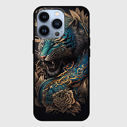Чехол для iPhone 13 Pro Тигр Irezumi, цвет: 3D-черный