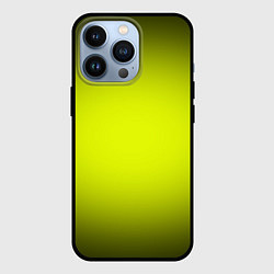 Чехол для iPhone 13 Pro Кислотный желтый с градиентом, цвет: 3D-черный