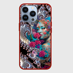 Чехол для iPhone 13 Pro Japanese beauty - irezumi, цвет: 3D-красный
