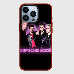 Чехол для iPhone 13 Pro 80s Depeche Mode neon, цвет: 3D-красный