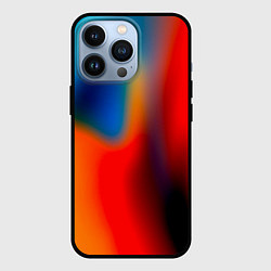 Чехол для iPhone 13 Pro Градиент разноцветный, цвет: 3D-черный