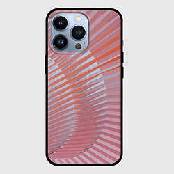 Чехол для iPhone 13 Pro Абстрактные розовые волнообразные линии, цвет: 3D-черный