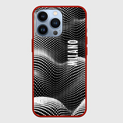 Чехол для iPhone 13 Pro Авангардный фрактальный паттерн - Милан, цвет: 3D-красный
