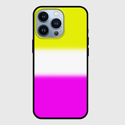 Чехол для iPhone 13 Pro Трехцветный размытый фон, цвет: 3D-черный