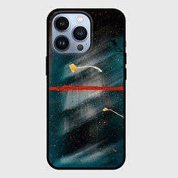 Чехол для iPhone 13 Pro Расплывчатые силуэты и краски, цвет: 3D-черный