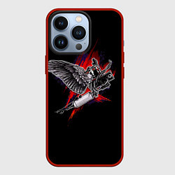 Чехол для iPhone 13 Pro Тату машинка арт, цвет: 3D-красный