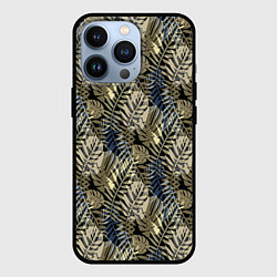 Чехол для iPhone 13 Pro Оливковый тропический узор, цвет: 3D-черный