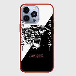 Чехол для iPhone 13 Pro Panther black, цвет: 3D-красный