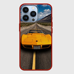 Чехол iPhone 13 Pro Ретро маслкар Chevrolet Corvette Stingray