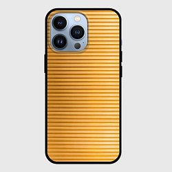 Чехол для iPhone 13 Pro Золотистый текстурный паттерн, цвет: 3D-черный