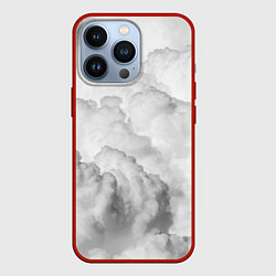 Чехол для iPhone 13 Pro Пористые облака, цвет: 3D-красный