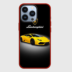 Чехол для iPhone 13 Pro Спорткар Lamborghini Aventador, цвет: 3D-красный