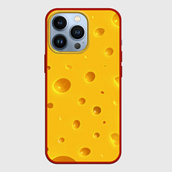 Чехол для iPhone 13 Pro Сырная текстура, цвет: 3D-красный