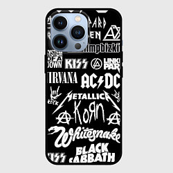 Чехол для iPhone 13 Pro Сборник тяжёлого рока, цвет: 3D-черный