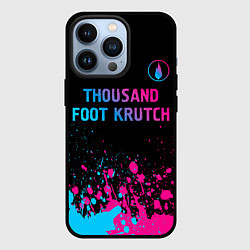 Чехол для iPhone 13 Pro Thousand Foot Krutch - neon gradient: символ сверх, цвет: 3D-черный