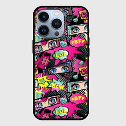 Чехол для iPhone 13 Pro Глаза аниме-девушки: cool pattern, цвет: 3D-черный