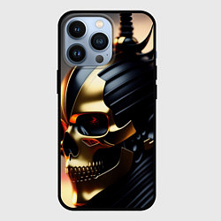 Чехол для iPhone 13 Pro Череп самурая в маске, цвет: 3D-черный