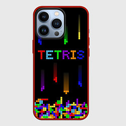 Чехол для iPhone 13 Pro Falling blocks tetris, цвет: 3D-красный