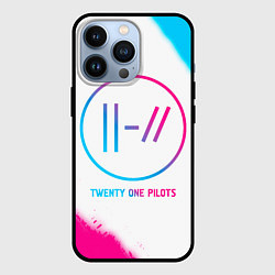 Чехол для iPhone 13 Pro Twenty One Pilots neon gradient style, цвет: 3D-черный