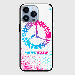 Чехол для iPhone 13 Pro Mercedes neon gradient style, цвет: 3D-черный