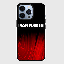 Чехол для iPhone 13 Pro Iron Maiden red plasma, цвет: 3D-черный
