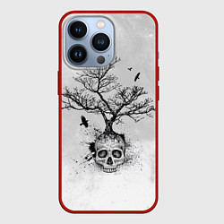 Чехол для iPhone 13 Pro Дерево растёт из черепа, цвет: 3D-красный