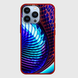 Чехол для iPhone 13 Pro Неоновый водоворот, цвет: 3D-красный