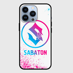 Чехол для iPhone 13 Pro Sabaton neon gradient style, цвет: 3D-черный