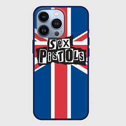 Чехол для iPhone 13 Pro Sex Pistols - панк рок, цвет: 3D-тёмно-синий
