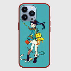 Чехол для iPhone 13 Pro Судзумэ закрывает двери, цвет: 3D-красный