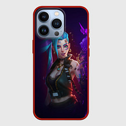 Чехол для iPhone 13 Pro Jinx art arcane league of legends, цвет: 3D-красный