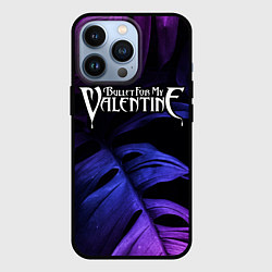 Чехол для iPhone 13 Pro Bullet For My Valentine neon monstera, цвет: 3D-черный