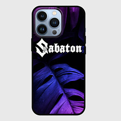 Чехол для iPhone 13 Pro Sabaton neon monstera, цвет: 3D-черный