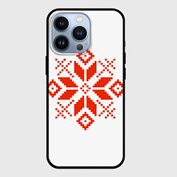 Чехол для iPhone 13 Pro Удмуртский узор, цвет: 3D-черный