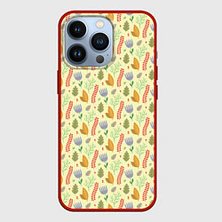 Чехол для iPhone 13 Pro Flower paradise, цвет: 3D-красный