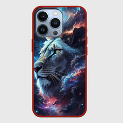 Чехол для iPhone 13 Pro Galactic lion, цвет: 3D-красный