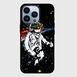 Чехол для iPhone 13 Pro Космонавт играет рок на гитаре, цвет: 3D-черный