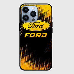 Чехол для iPhone 13 Pro Ford - gold gradient, цвет: 3D-черный