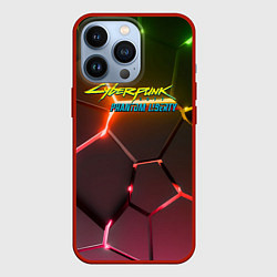 Чехол для iPhone 13 Pro Cyberpunk 2077 phantom liberty logo neon, цвет: 3D-красный