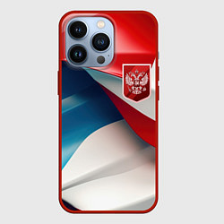 Чехол для iPhone 13 Pro Красный герб России, цвет: 3D-красный