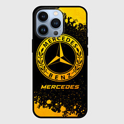 Чехол для iPhone 13 Pro Mercedes - gold gradient, цвет: 3D-черный