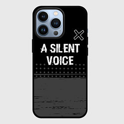 Чехол iPhone 13 Pro A Silent Voice glitch на темном фоне: символ сверх