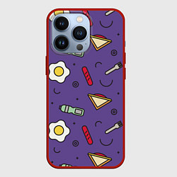 Чехол для iPhone 13 Pro Eggs breakfast, цвет: 3D-красный