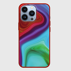 Чехол для iPhone 13 Pro Magic waves, цвет: 3D-красный