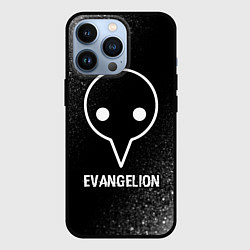 Чехол для iPhone 13 Pro Evangelion glitch на темном фоне, цвет: 3D-черный